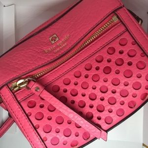 Kate Spade LooLoo Perri Lane Pink Bag Bubbles EUC
